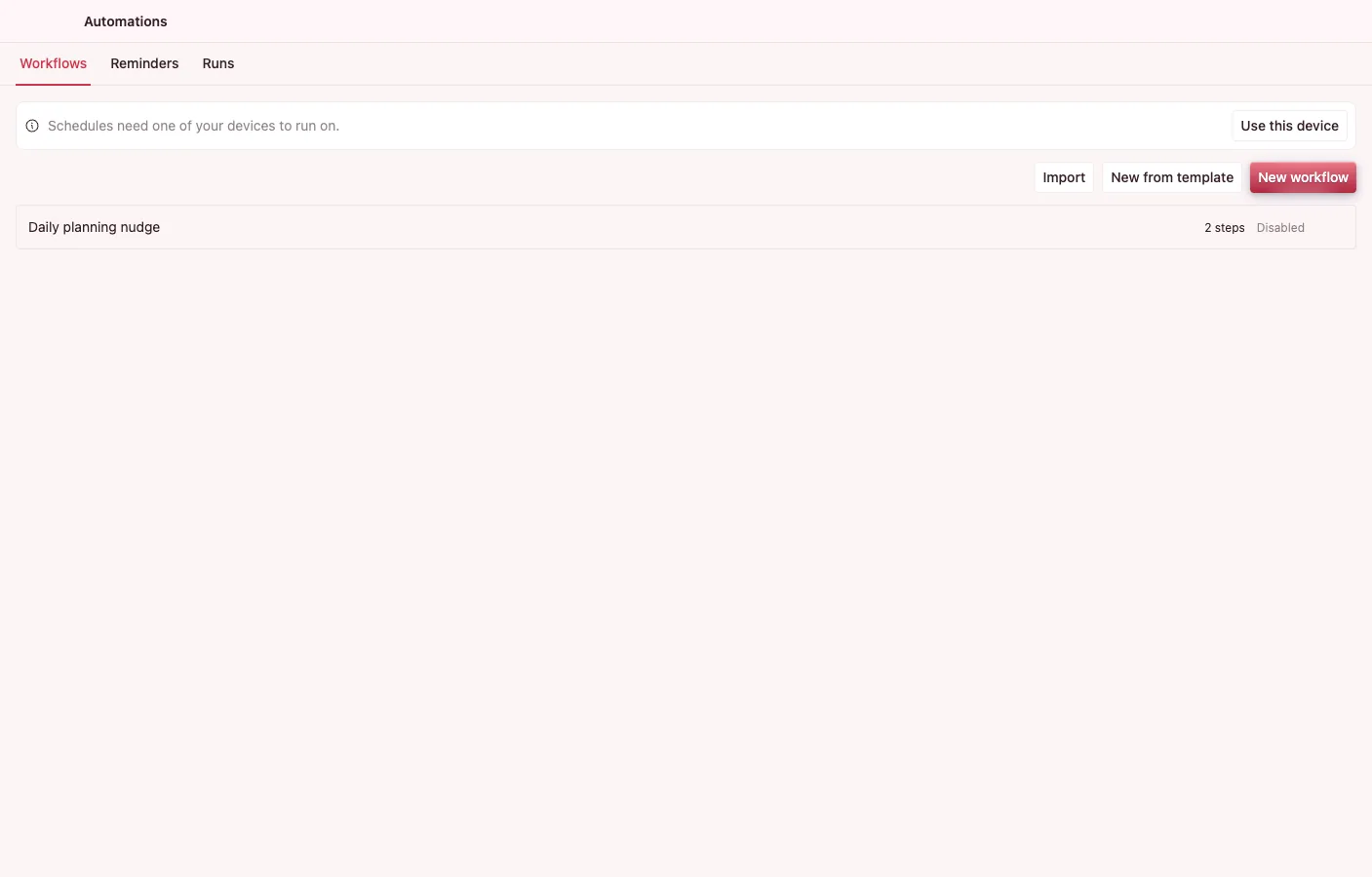 Automations: Workflows