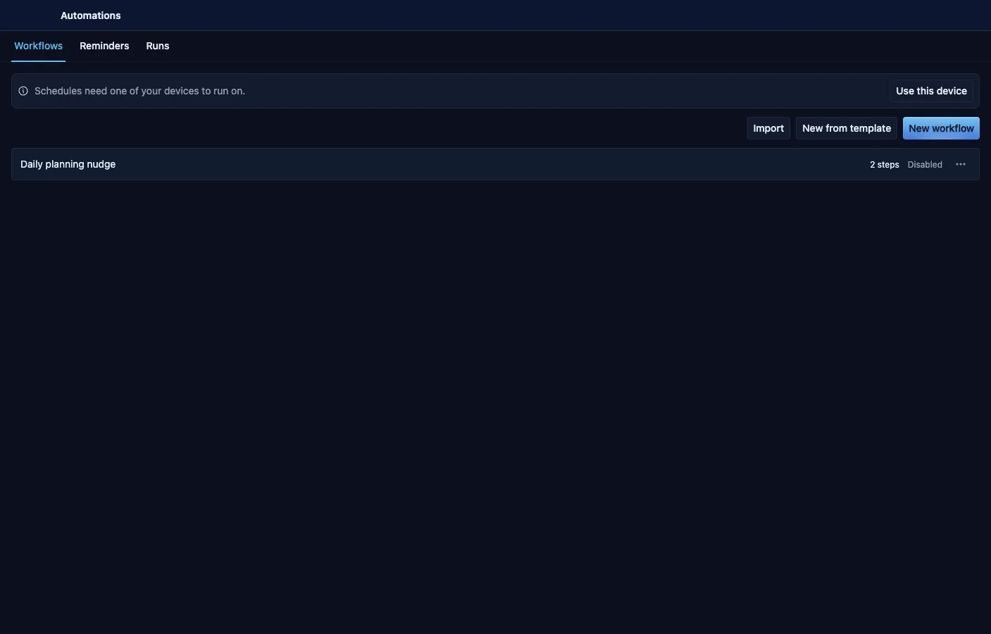 Automations: Workflows