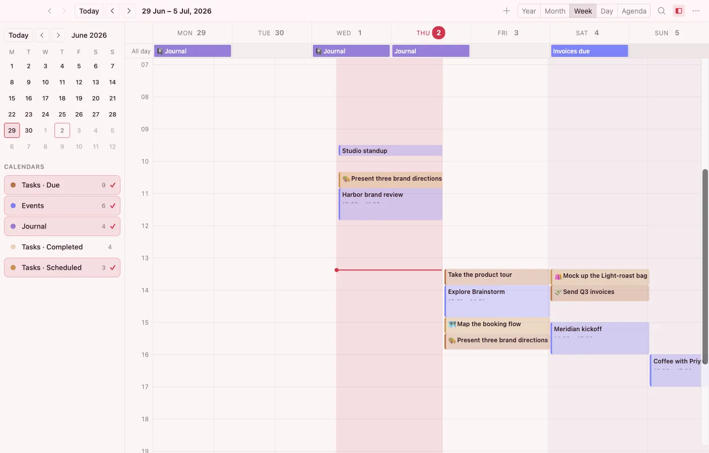 Calendar: Week