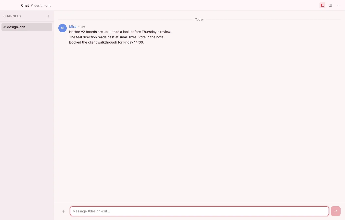 Chat: A channel
