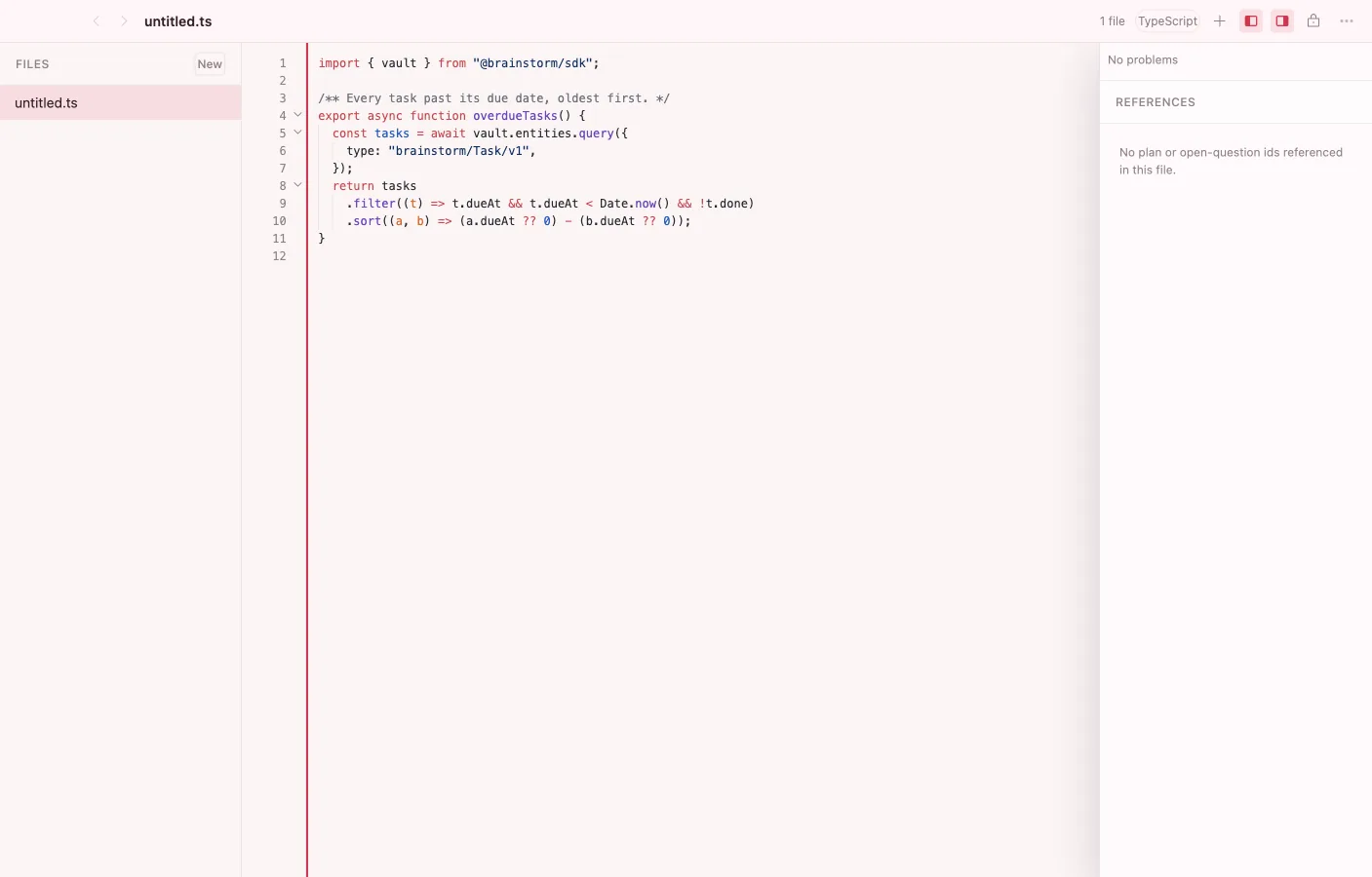 Code Editor: Editing a snippet