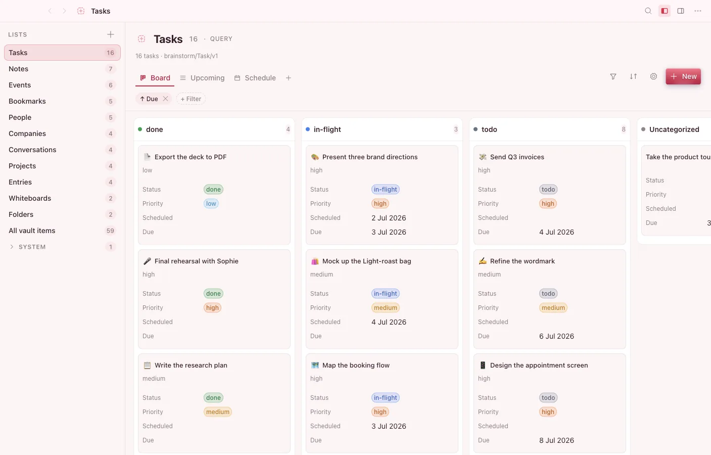 Database: A query-backed list